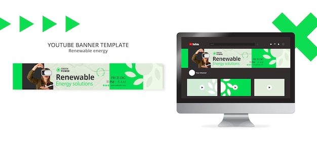 PSD gratuit modèle de conception d'énergie renouvelable