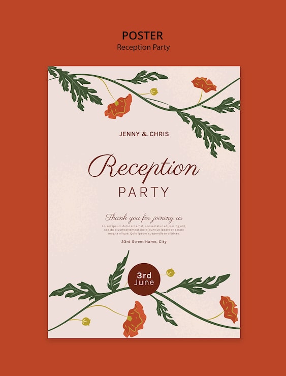 PSD gratuit modèle de conception de la fête de réception