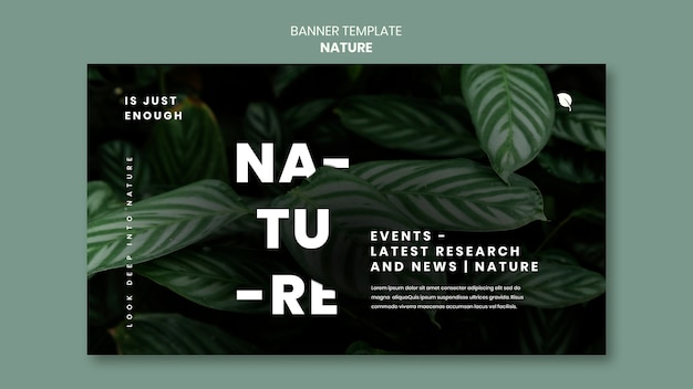 PSD gratuit modèle de conception de nature réaliste