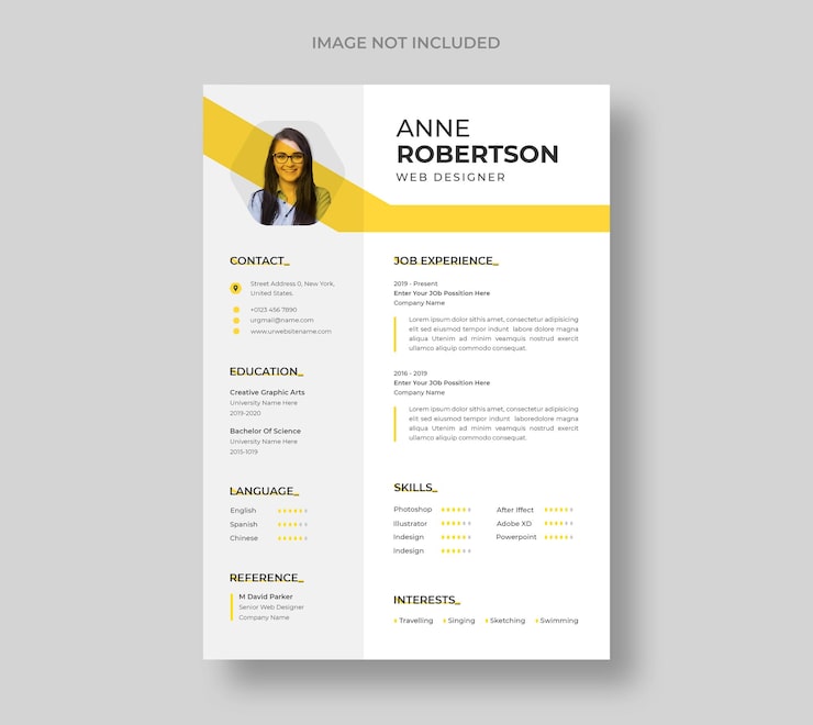 PSD gratuit modèle de cv ou de cv professionnel moderne et minimal