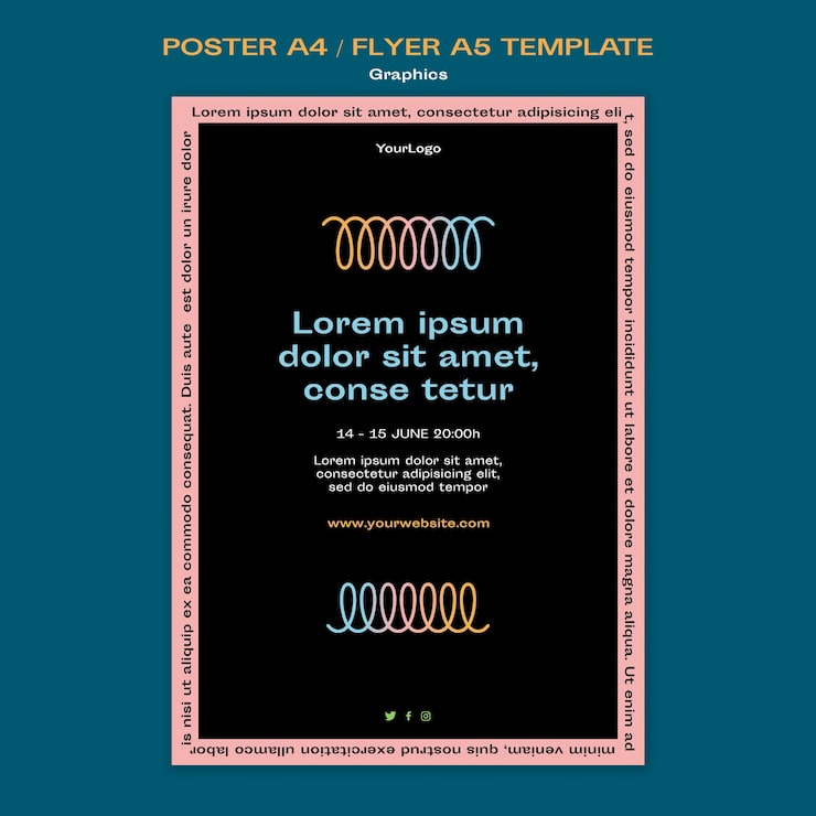 PSD gratuit modèle de flyer graphique