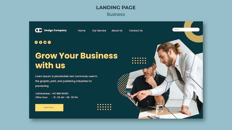 PSD gratuit modèle de page de destination professionnelle