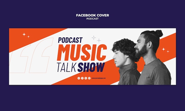 PSD gratuit modèle de session en direct de podcast