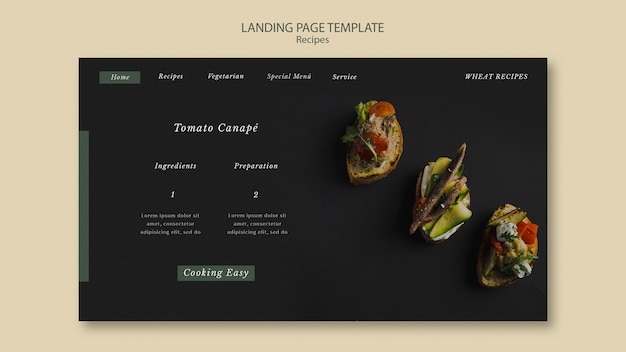 PSD gratuit modèle web de page de destination de canape de tomate