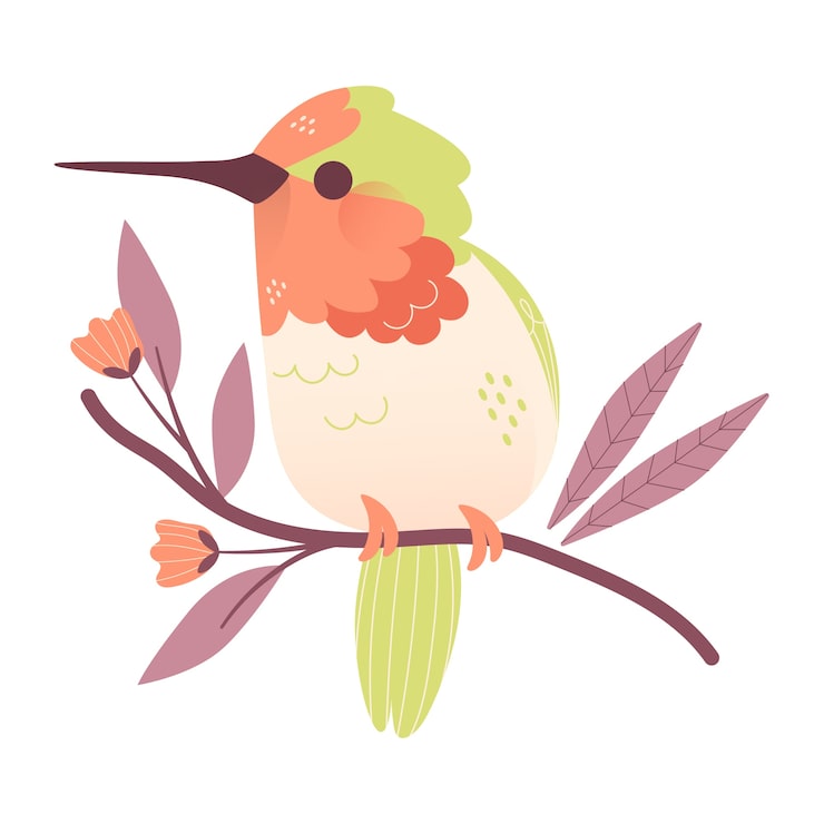 PSD gratuit un oiseau mignon sur une branche