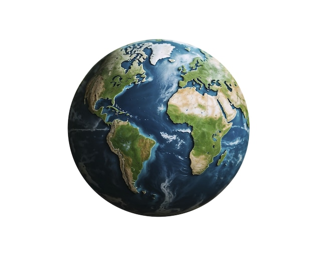 PSD gratuit la planète terre est isolée.