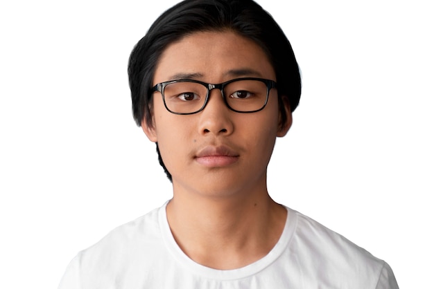PSD gratuit portrait d'un adolescent isolé