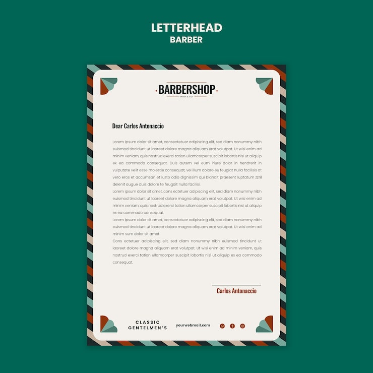 PSD gratuit projet de modèle de barbier