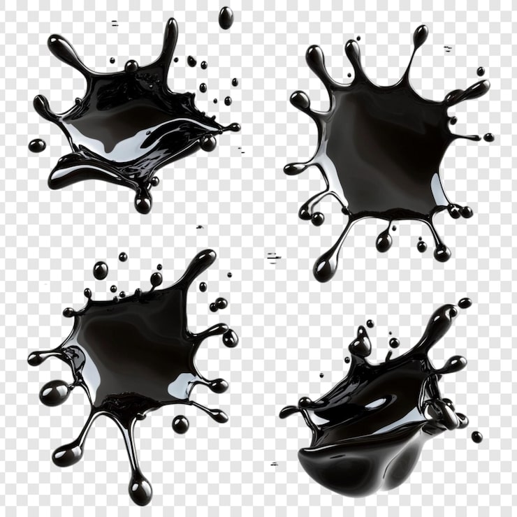 PSD gratuit rendering 3d dynamique de quatre éclaboussures uniques
