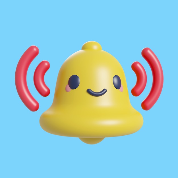 PSD gratuit rendering 3d de l'icône de l'heure et de la date de kawaii