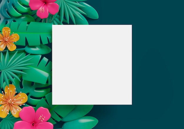 PSD gratuit rendering 3d de la nature bannière en blanc à la vente