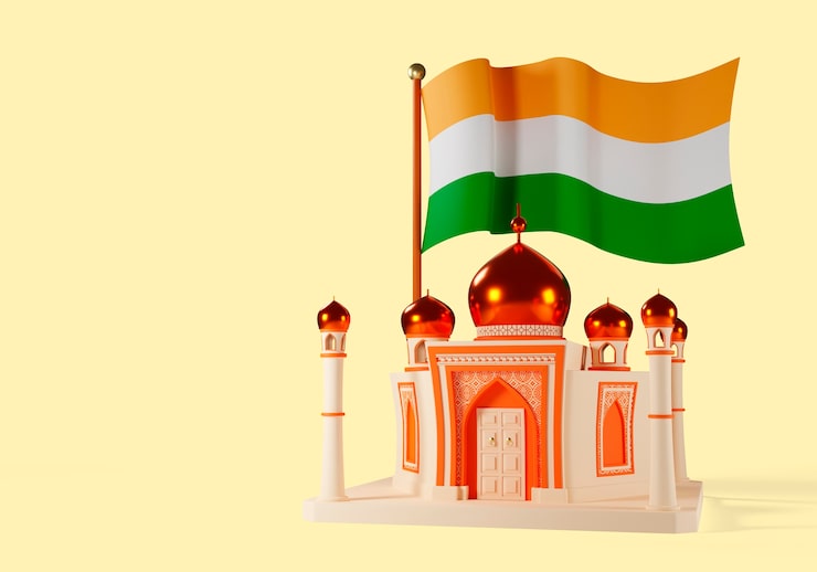 PSD gratuit rendu 3d de la fête de l'indépendance indienne