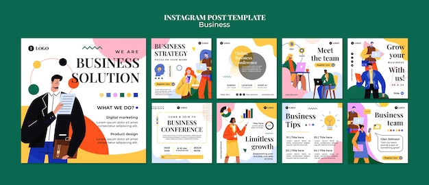 PSD gratuit les solutions d'affaires sur instagram