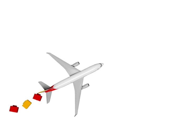 PSD gratuit vue de l'illustration de la représentation de la chaîne d'approvisionnement en 3d