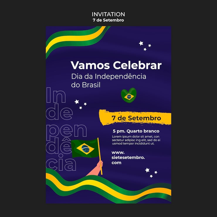PSD grátis 7 de setembro template design