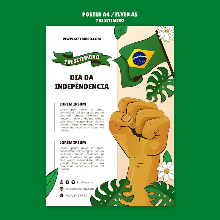PSD grátis 7 de setembro template design