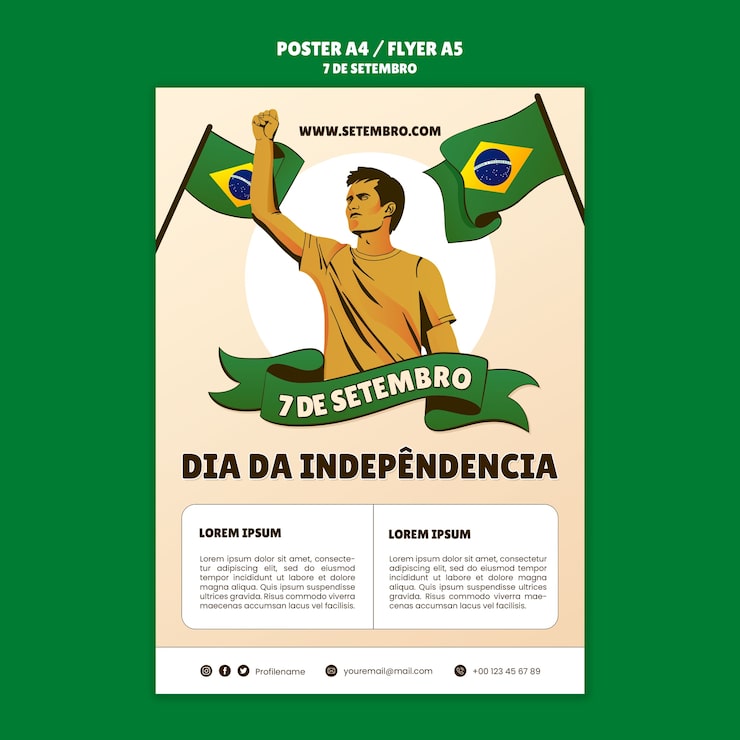PSD grátis 7 de setembro template design
