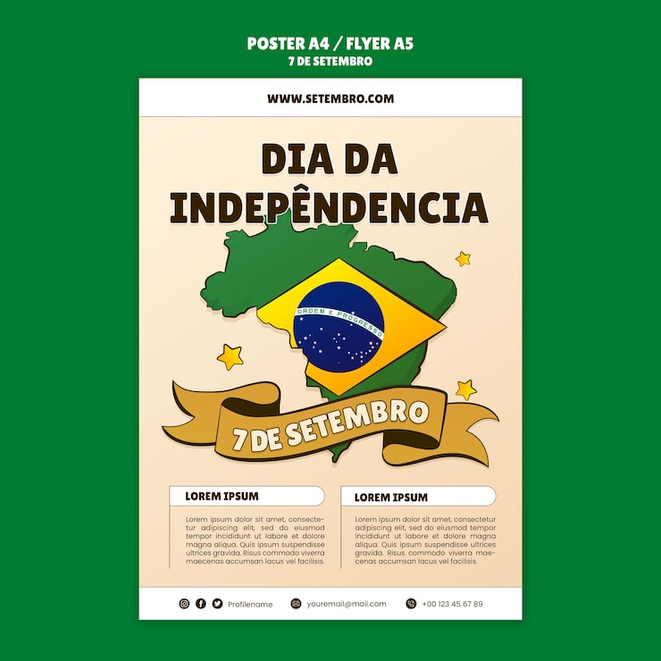 PSD grátis 7 de setembro template design