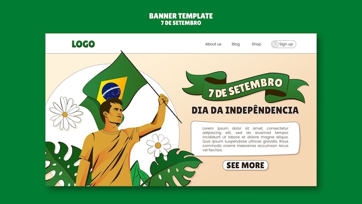 PSD grátis 7 de setembro template design