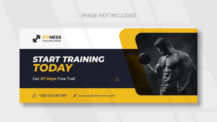 PSD grátis banner da web de fitness ou modelo de capa de mídia social