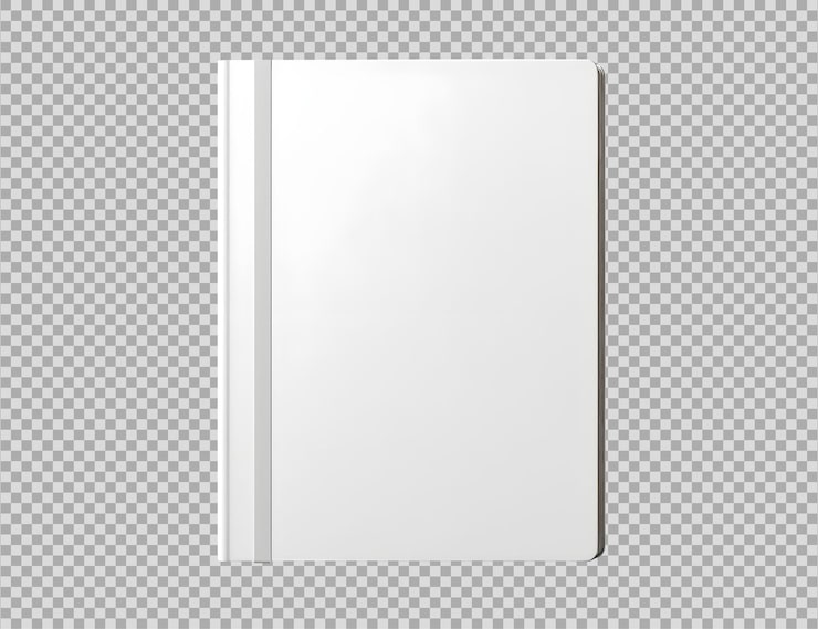 PSD grátis capa de livro branco isolada