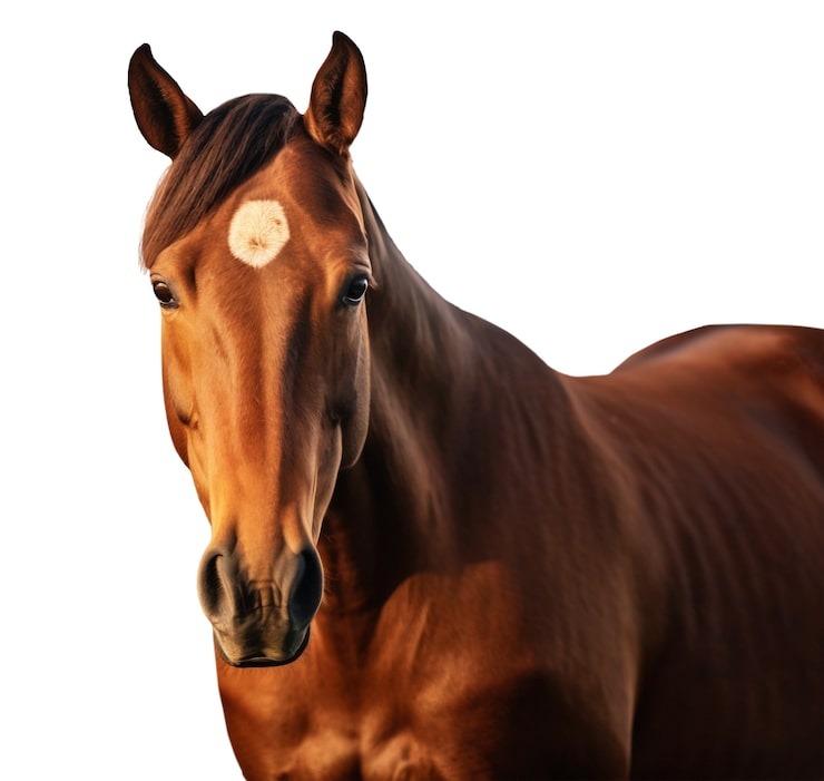 PSD grátis close-up em cavalo isolado