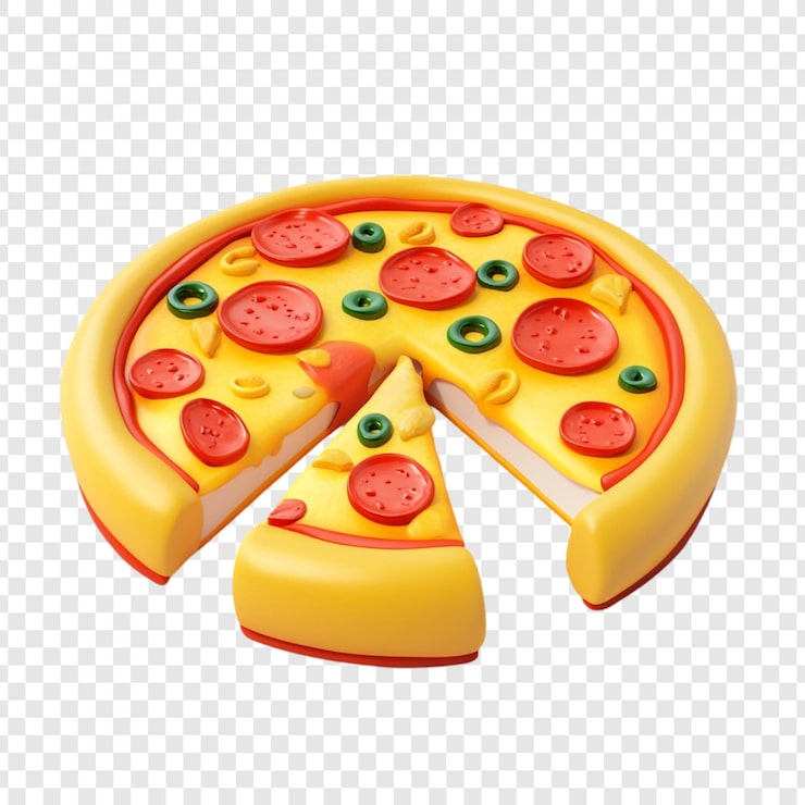 PSD grátis deliciosa fatia de pizza pronta para comer deliciosa comida italiana
