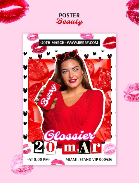 PSD grátis design de modelo de beleza