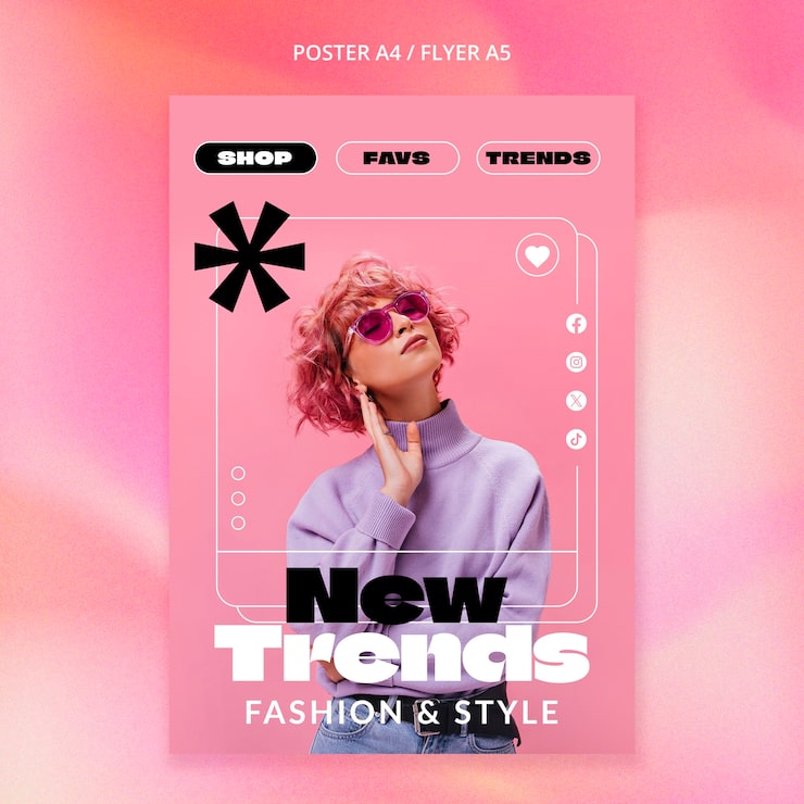 PSD grátis design de modelo de moda