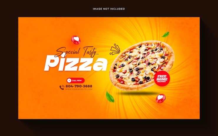 PSD grátis design de padrão de banner ou capa de web de cardápio de alimentos e restaurantes