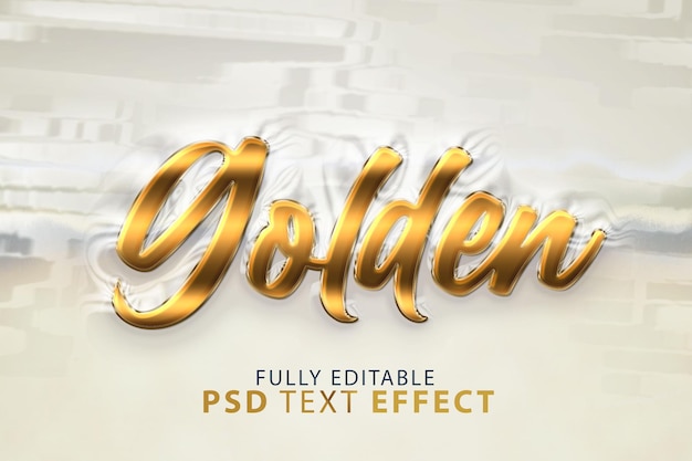 PSD grátis efeito de texto psd dourado elegante