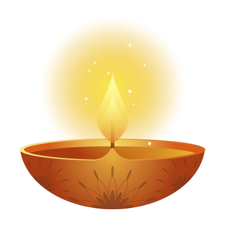 PSD grátis ilustração do elemento diwali