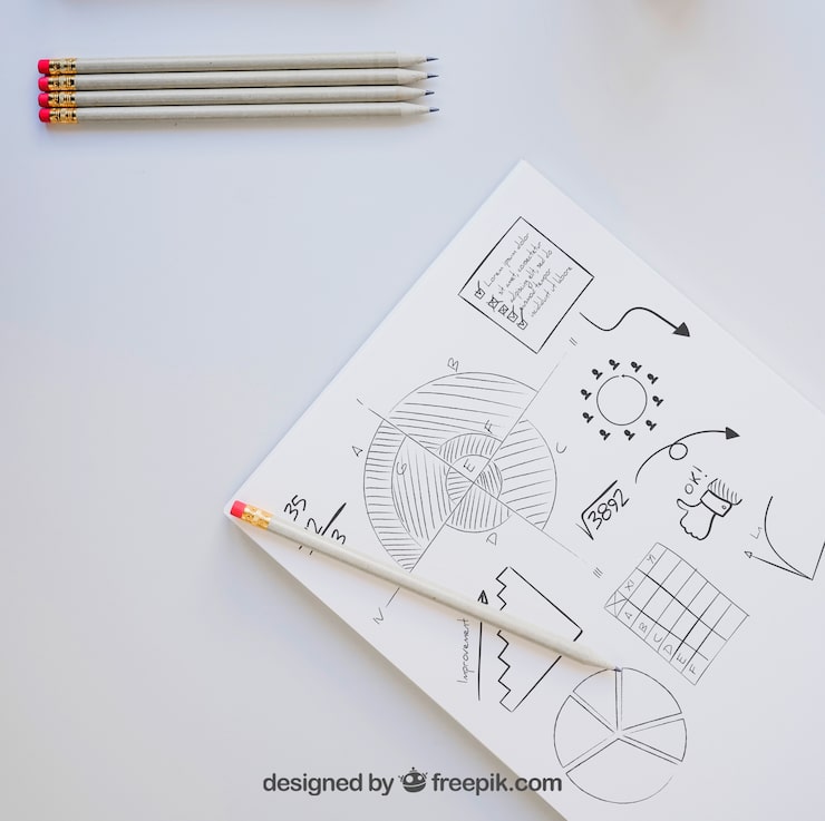 PSD grátis lápis, papel e desenho