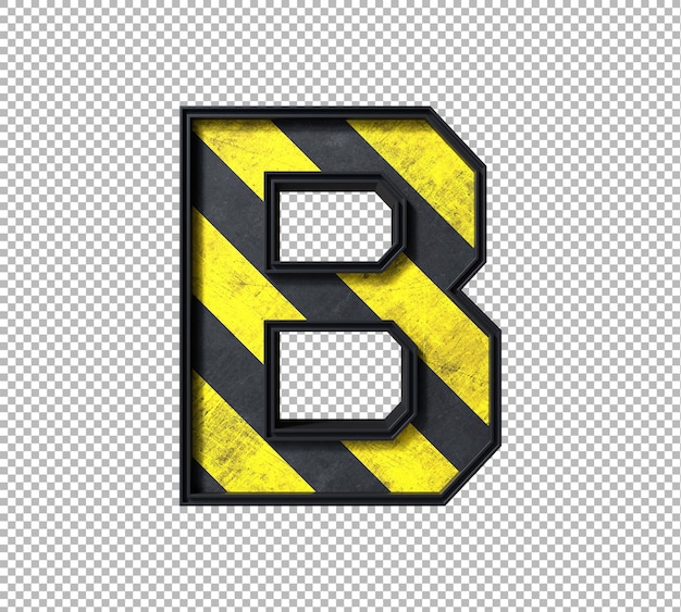 PSD grátis letras 3d estilo industrial