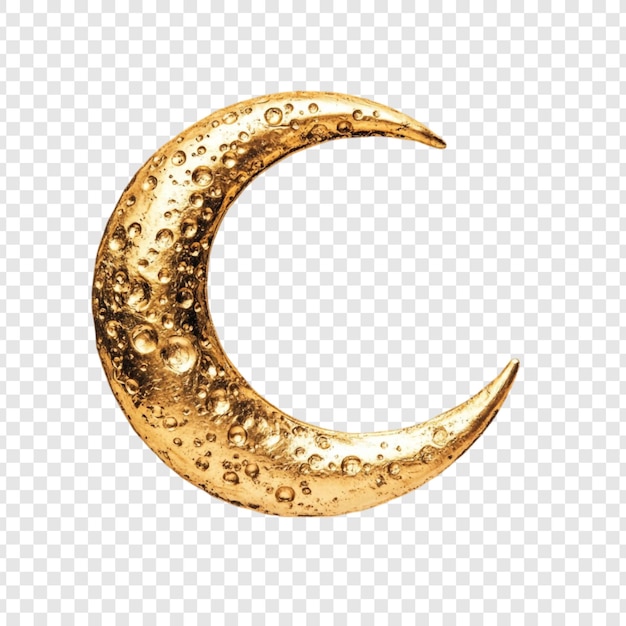 PSD grátis lua crescente dourada elegança celestial