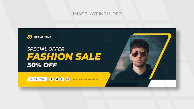 PSD grátis modelo de banner de mídia social de venda de moda no facebook