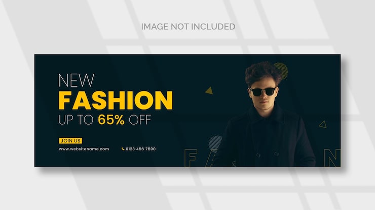 PSD grátis modelo de banner de mídia social para venda de moda no facebook