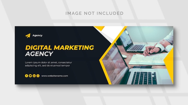 PSD grátis modelo de capa de marketing digital do facebook e banner da web