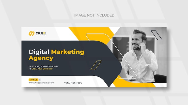 PSD grátis modelo de capa de marketing digital do facebook e banner da web