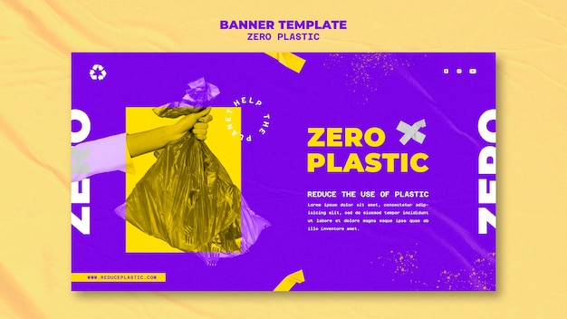PSD grátis modelo de design de banner de plástico zero