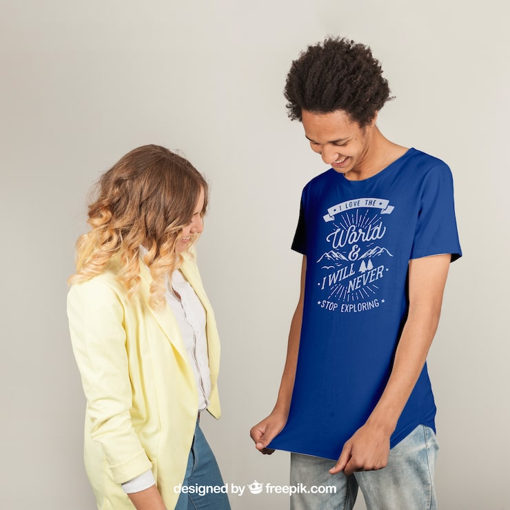 PSD grátis modelo de impressão de camiseta