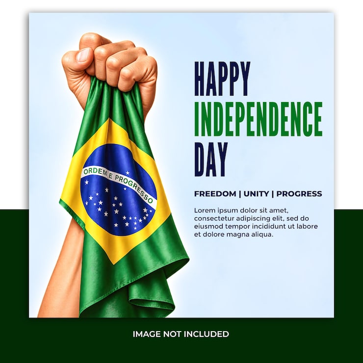 PSD grátis modelo para redes sociais dia da independência do brasil