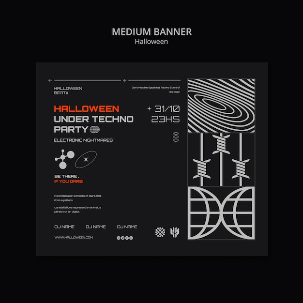 PSD grátis projeto do modelo de halloween