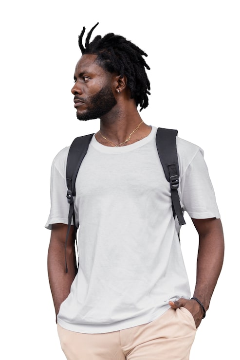 PSD grátis retrato de jovem com penteado afro dreadlocks