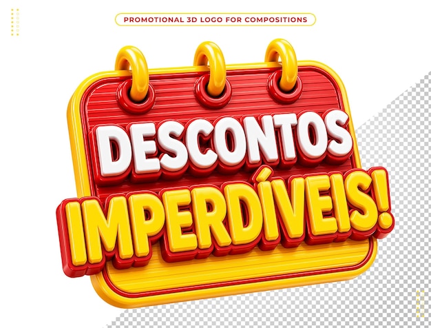 PSD grátis selo 3d descontos imperdíveis