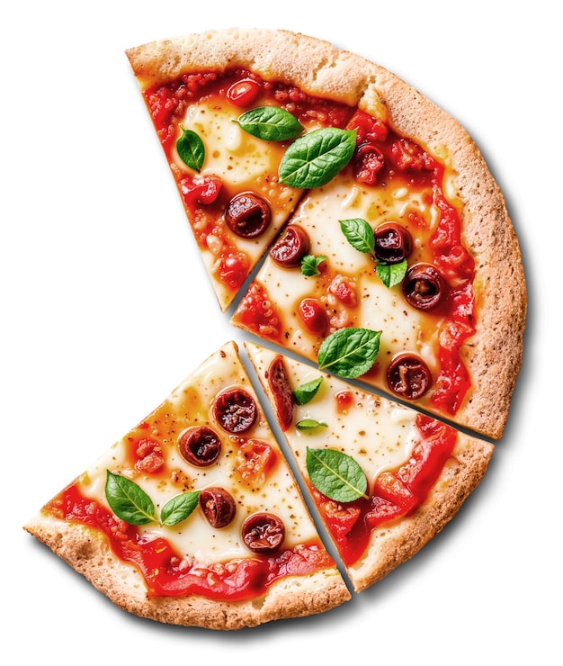 PSD grátis vista de cima de uma deliciosa pizza