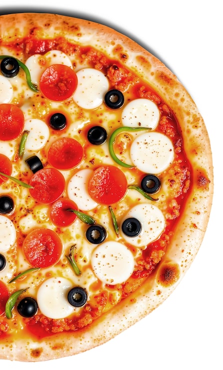 PSD grátis vista de cima de uma deliciosa pizza