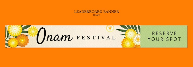 Miễn phí PSD banner bảng xếp hạng lễ hội onam