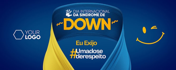 Miễn phí PSD banner mạng xã hội kỷ niệm ngày hội chứng down thế giới