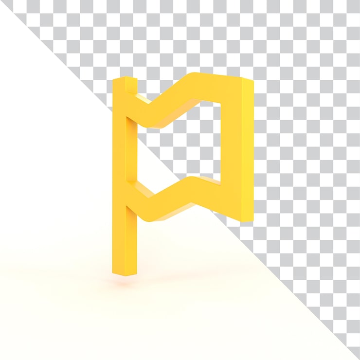 Miễn phí PSD biển báo cờ bên phải